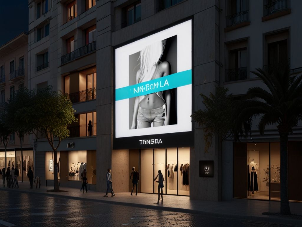 Pantallas led para publicidad de ropa