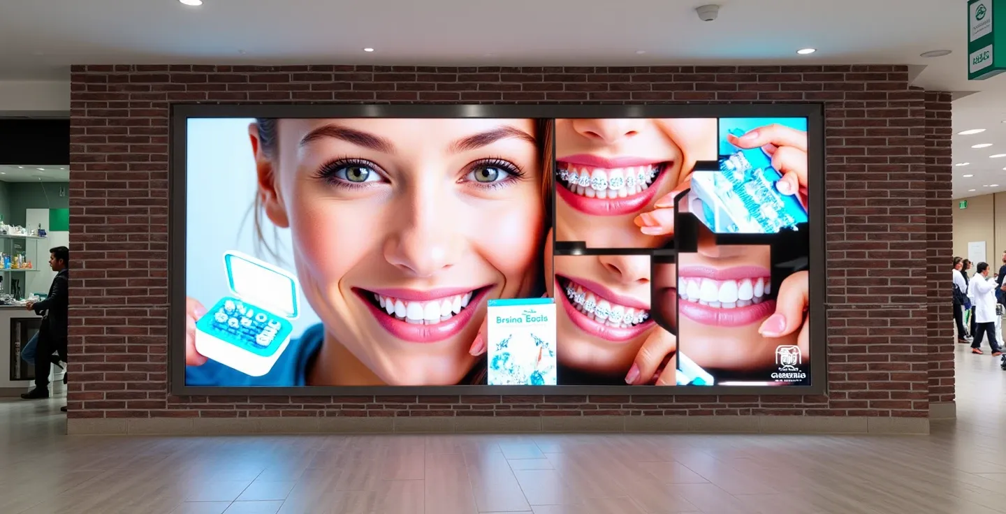 Pantalla led publicitaria clnica dental