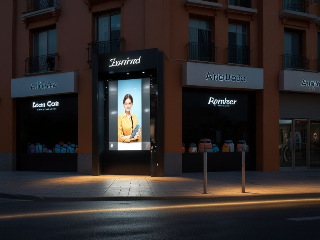 Pantalla led publicitaria para tiendas de moda